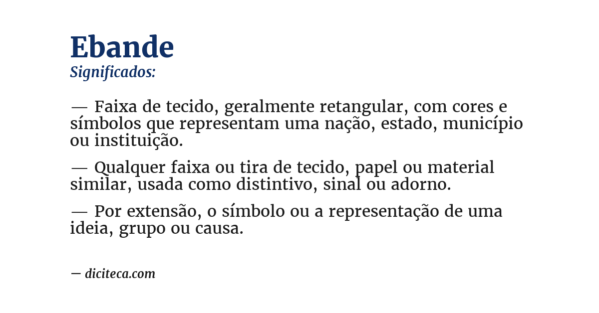 Significado de ebande