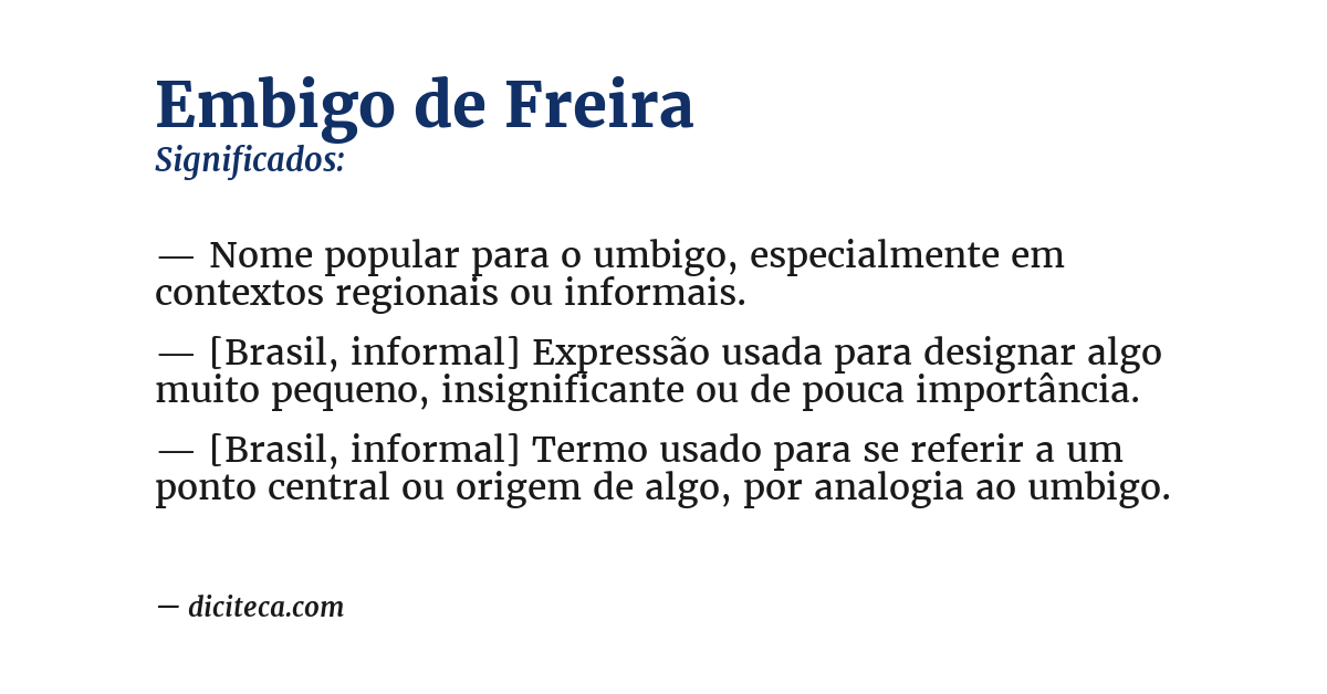 Significado de embigo de freira