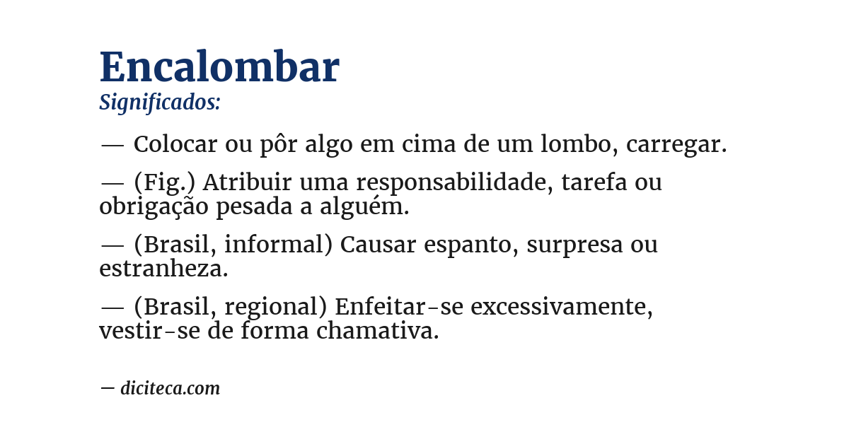Significado de encalombar