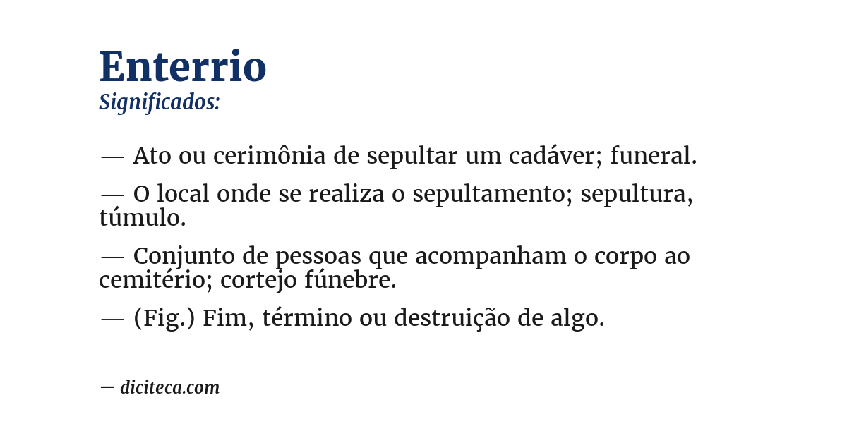 Significado de enterrio