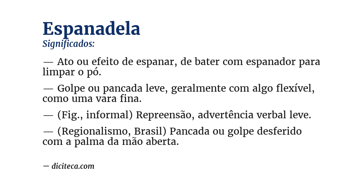 Significado de espanadela