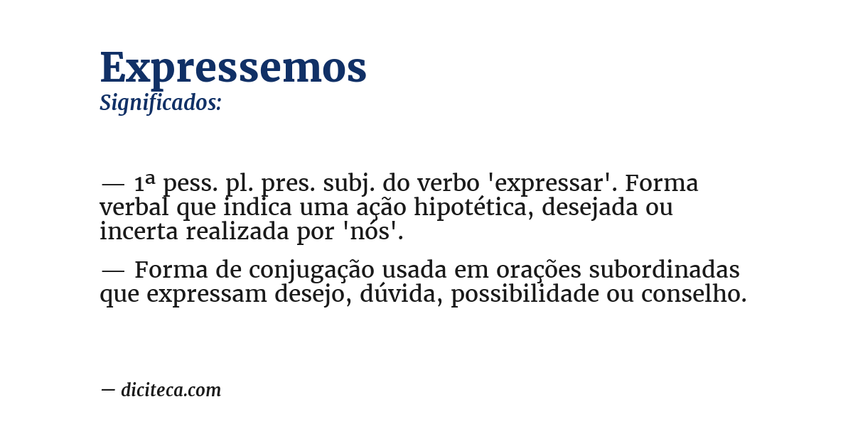 Significado de expressemos