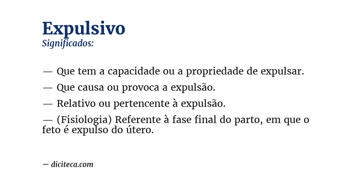 Significado de expulsivo