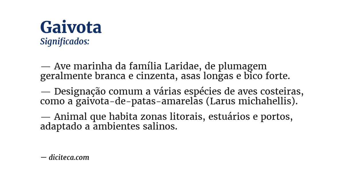 Significado de gaivota