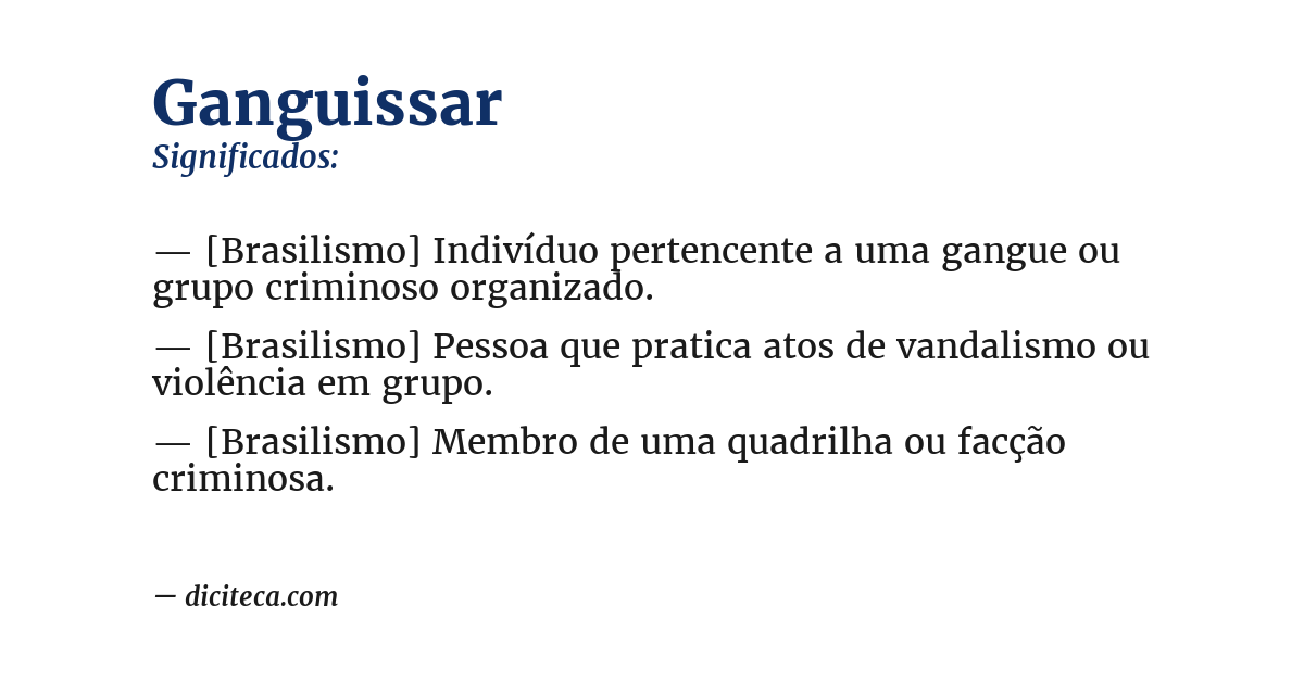 Significado de ganguissar