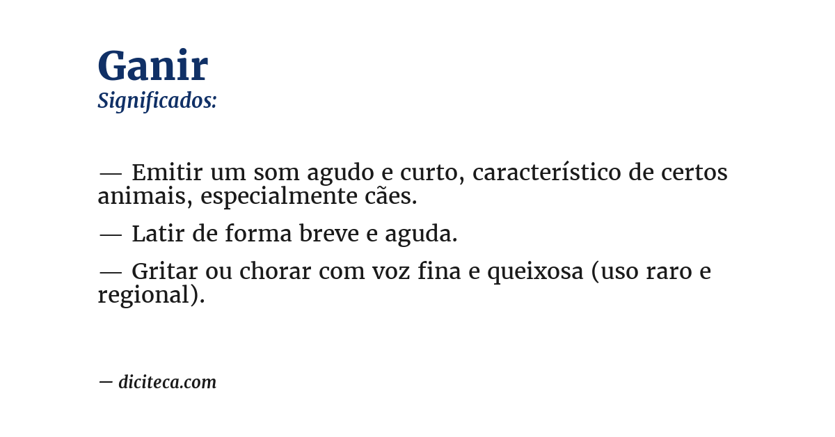 Significado de ganir
