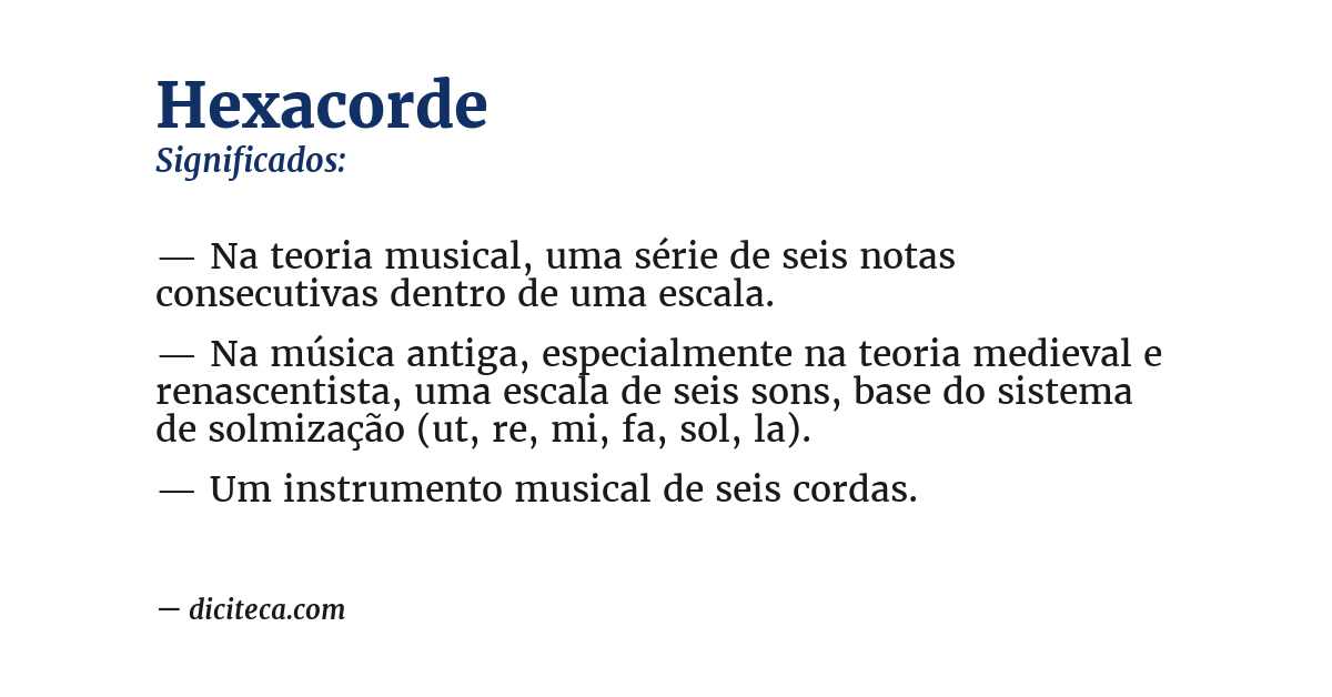 Significado de hexacorde