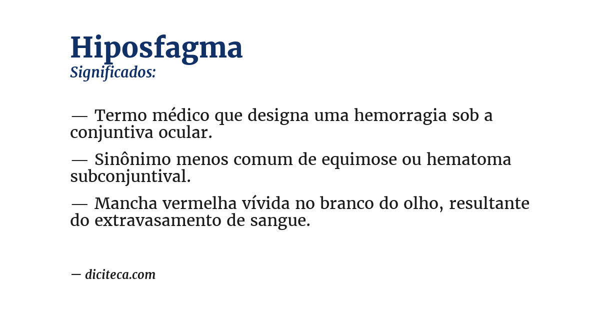 Significado de hiposfagma