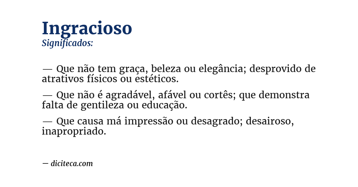 Significado de ingracioso