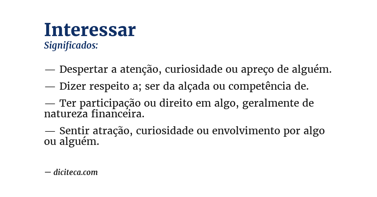 Significado de interessar