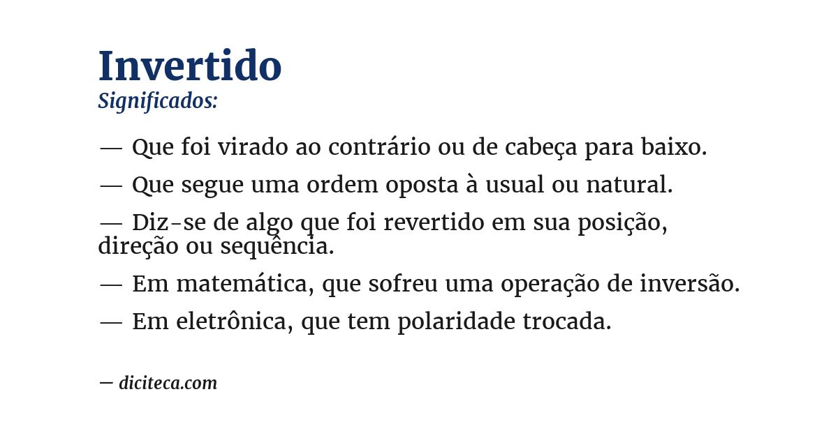 Significado de invertido