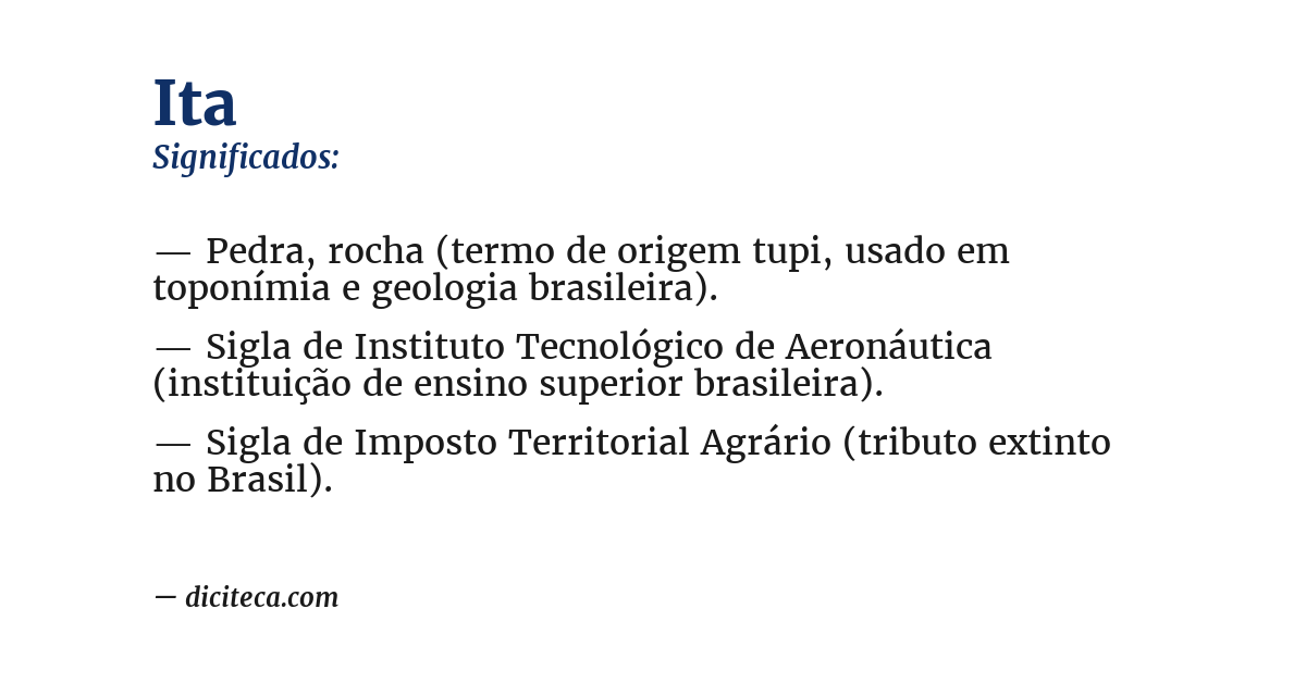 Significado de ita