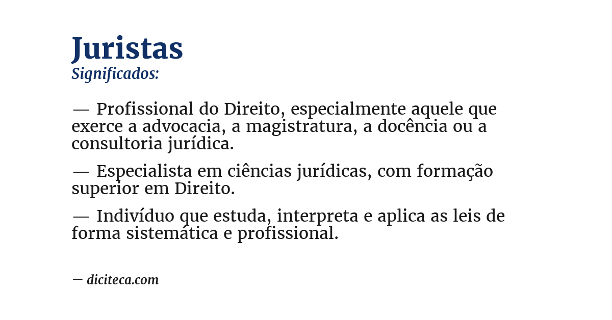 Significado de juristas