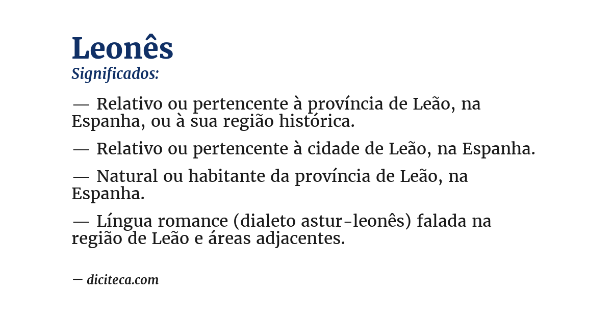 Significado de leonês