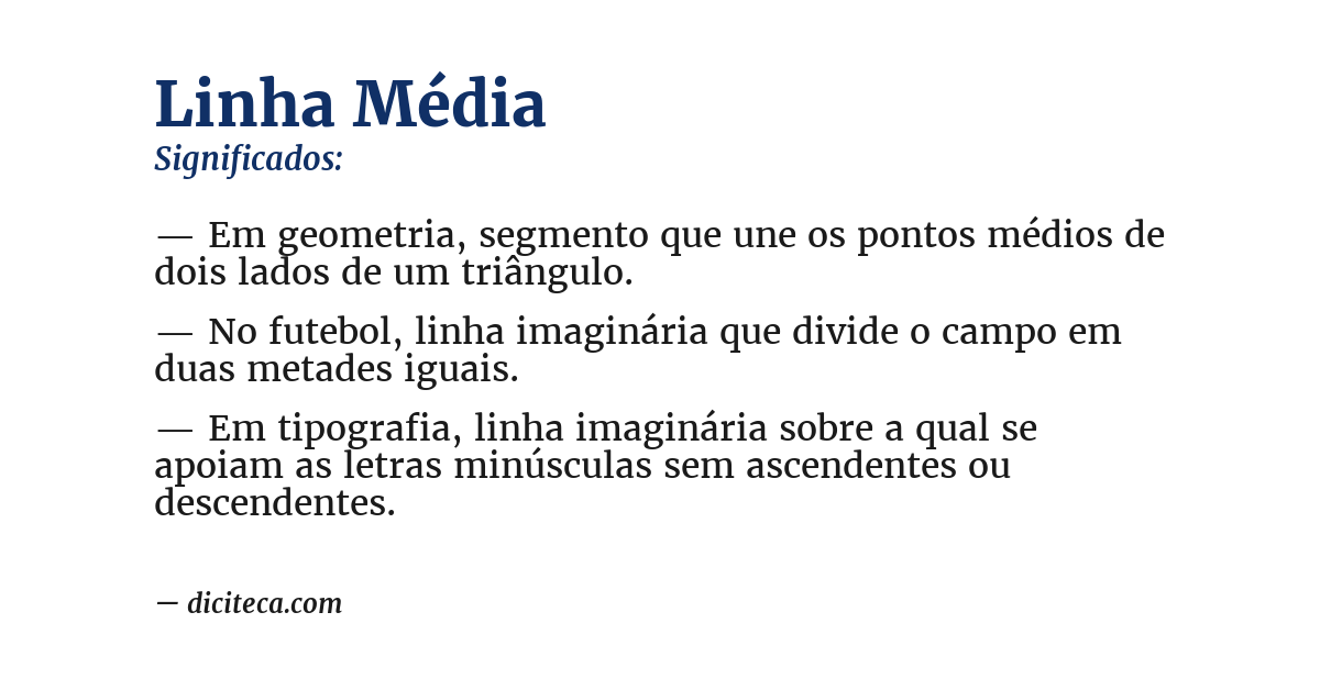 Significado de linha média