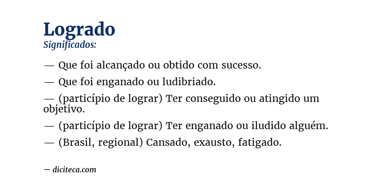Significado de logrado
