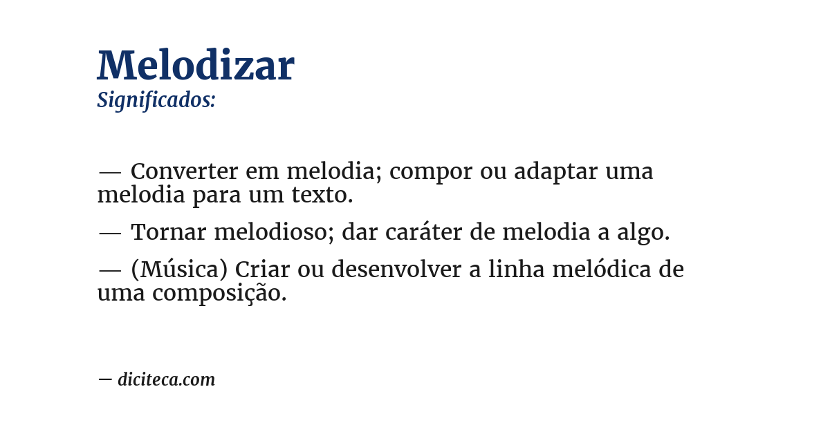 Significado de melodizar