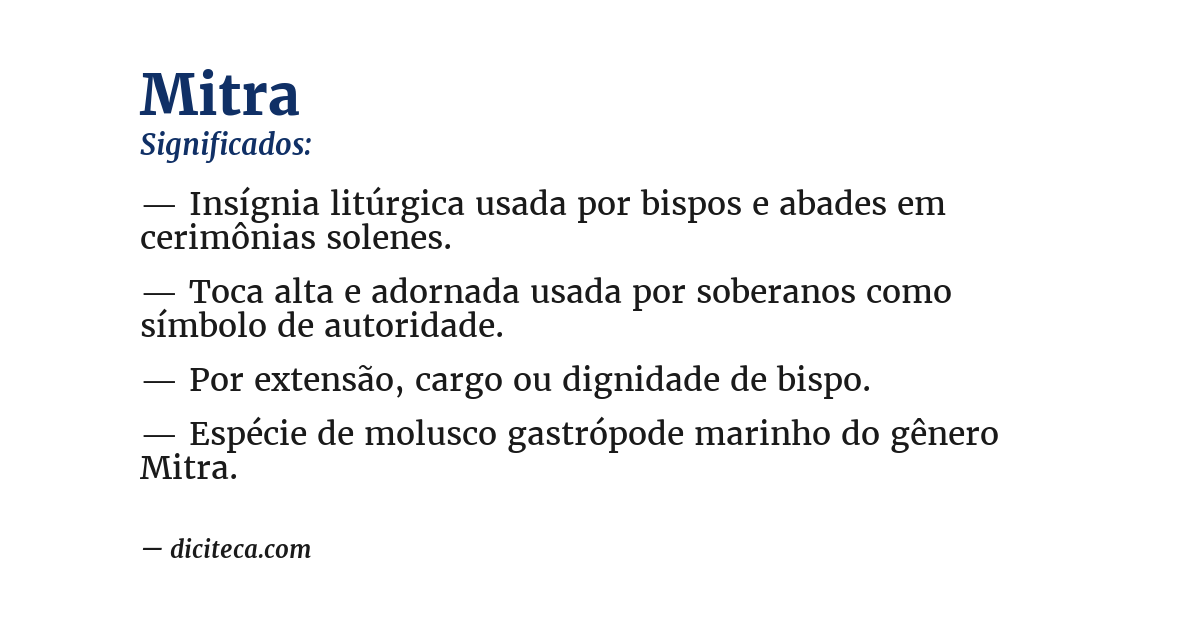 Significado de mitra