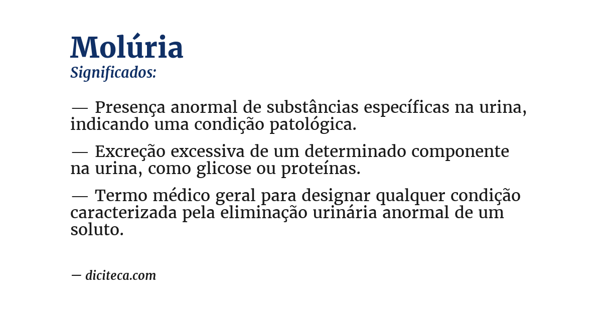 Significado de molúria