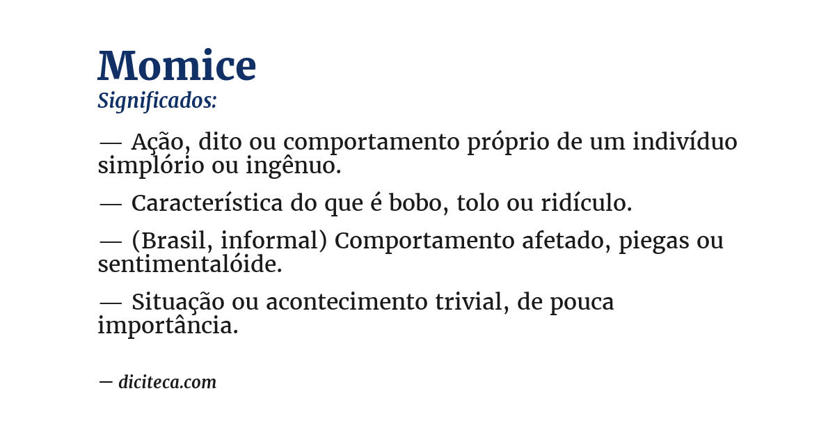 Significado de momice