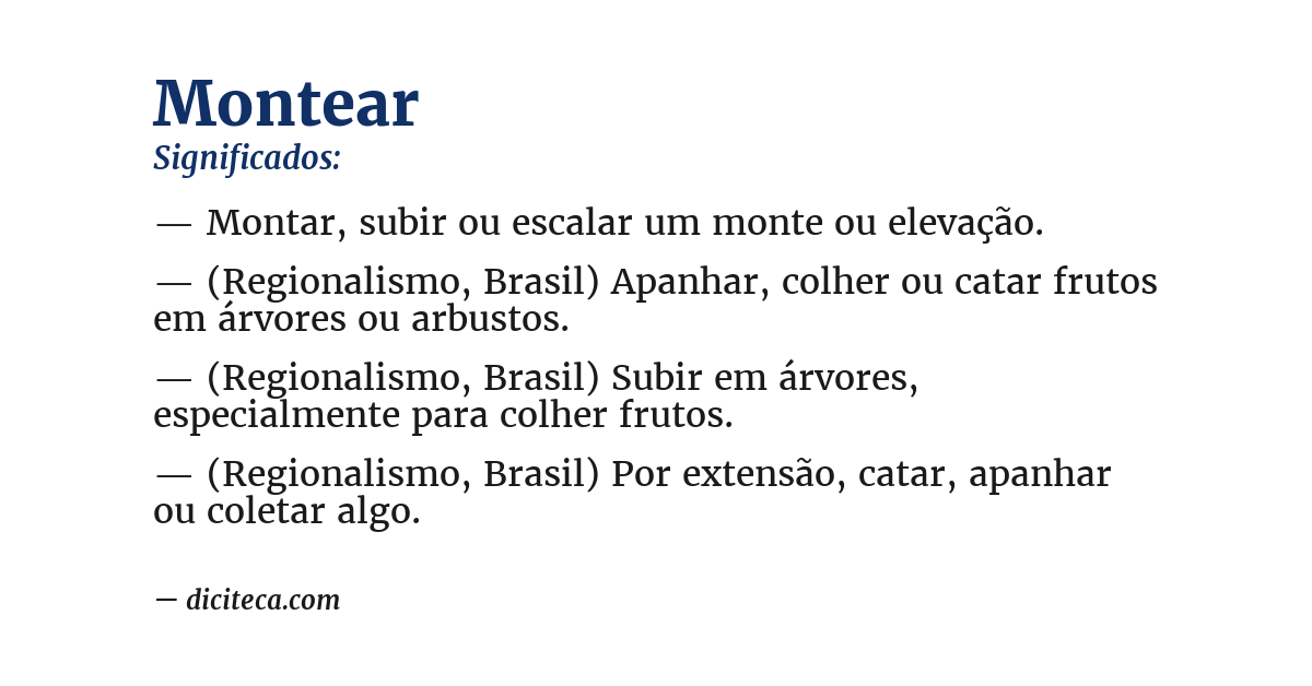 Significado de montear