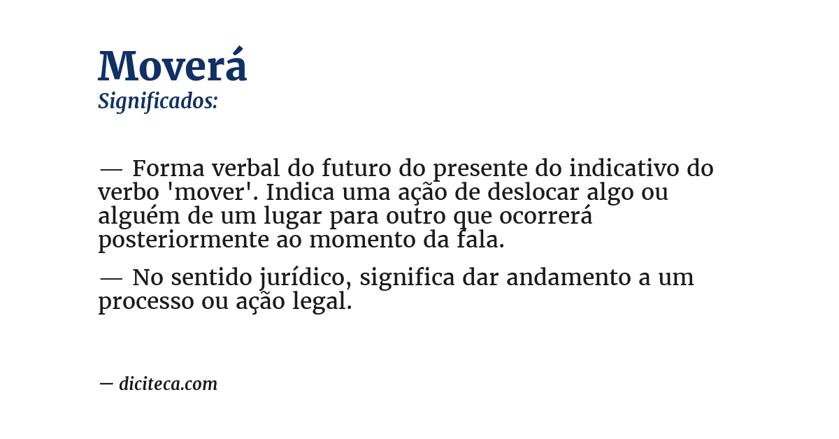 Significado de moverá