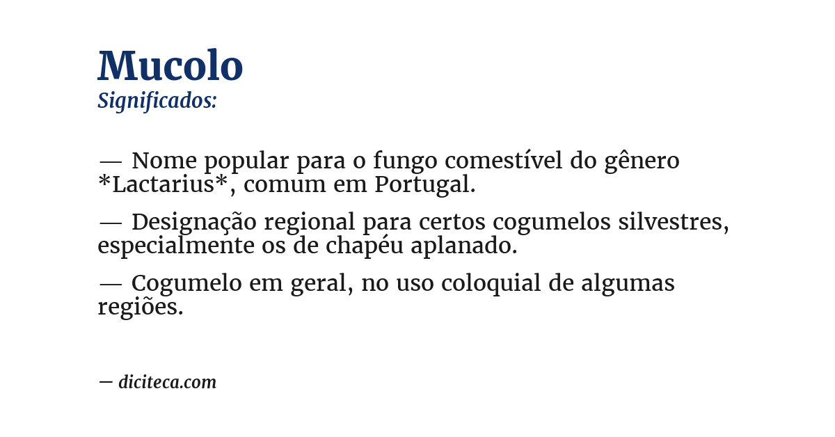 Significado de mucolo