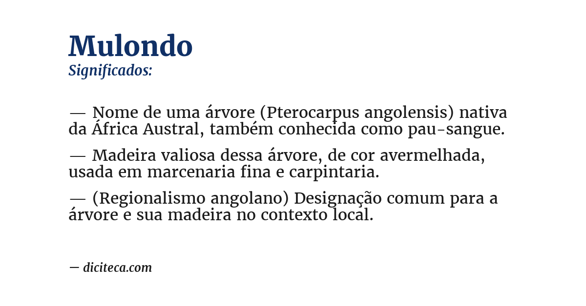 Significado de mulondo