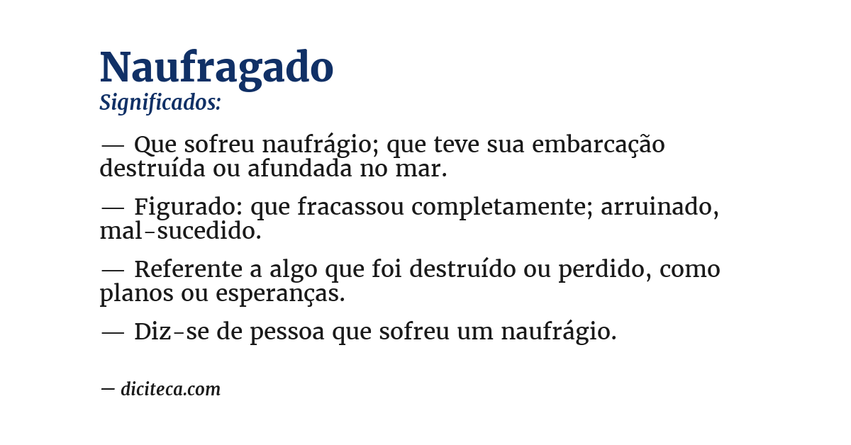 Significado de naufragado