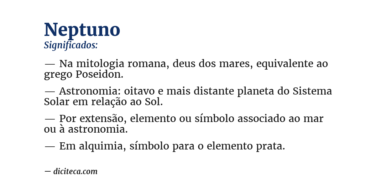 Significado de neptuno