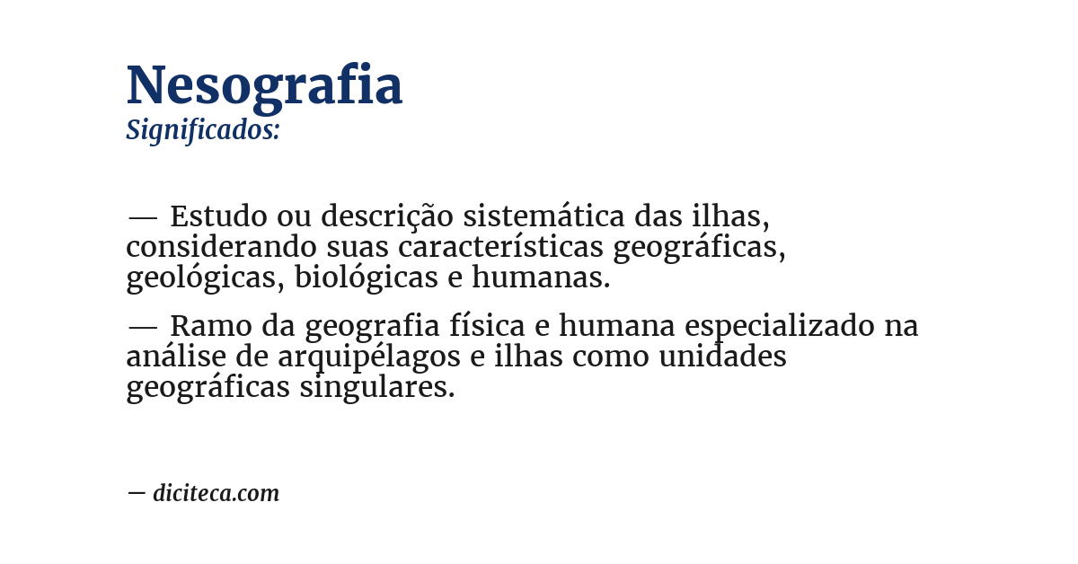 Significado de nesografia
