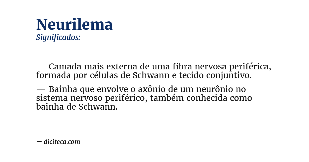 Significado de neurilema