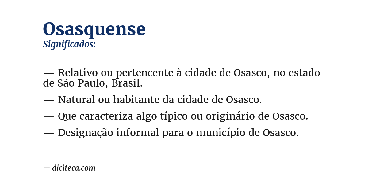 Significado de osasquense