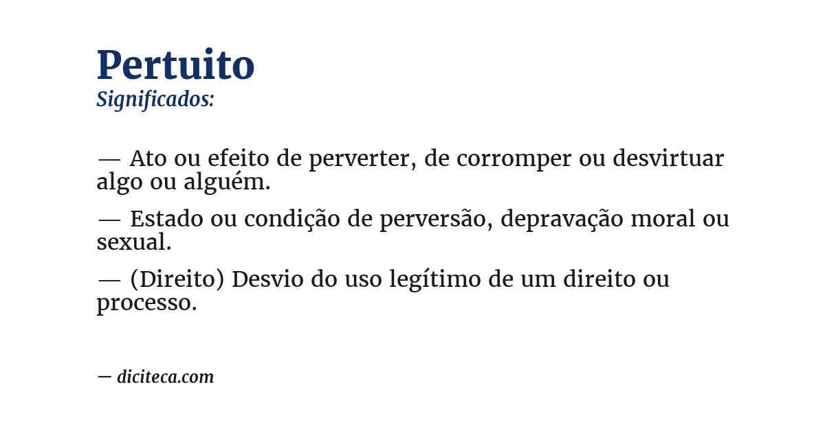 Significado de pertuito