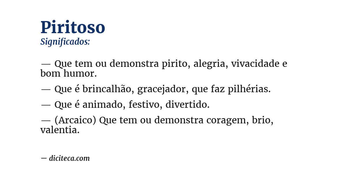 Significado de piritoso