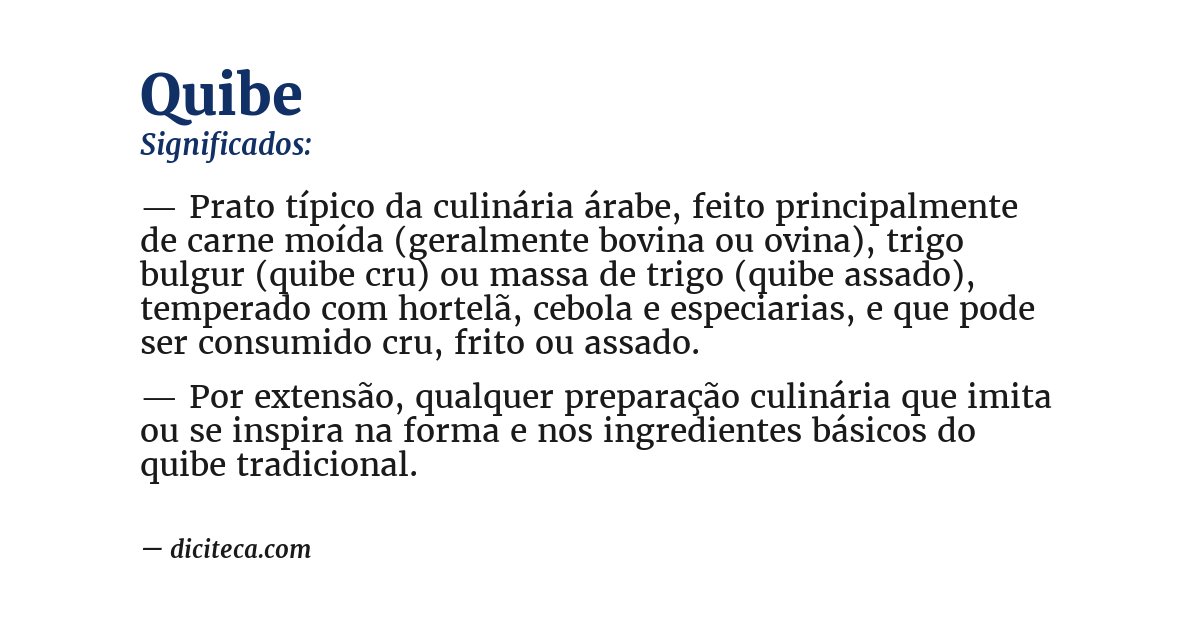 Significado de quibe