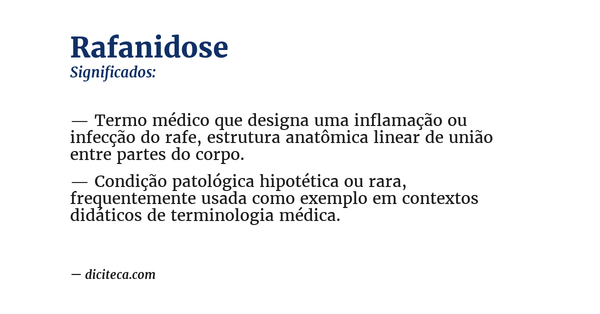 Significado de rafanidose