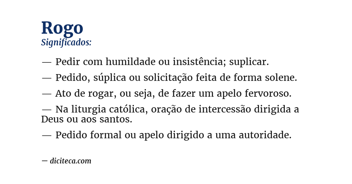 Significado de rogo