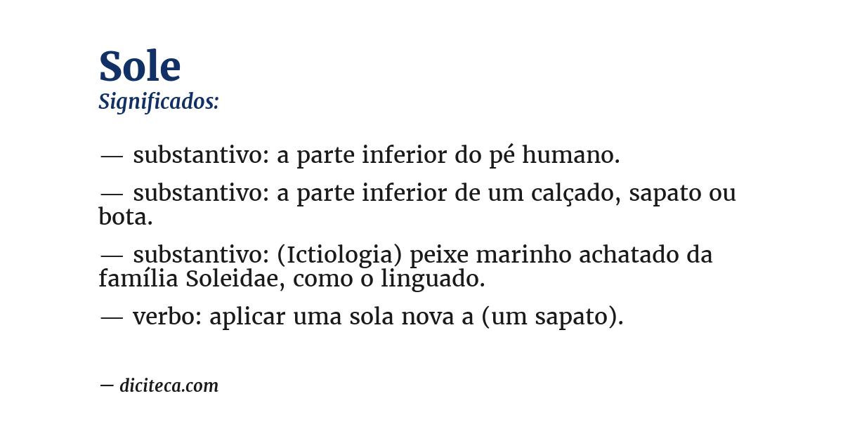 Significado de sole
