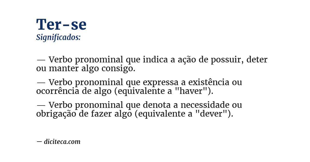 Significado de ter-se