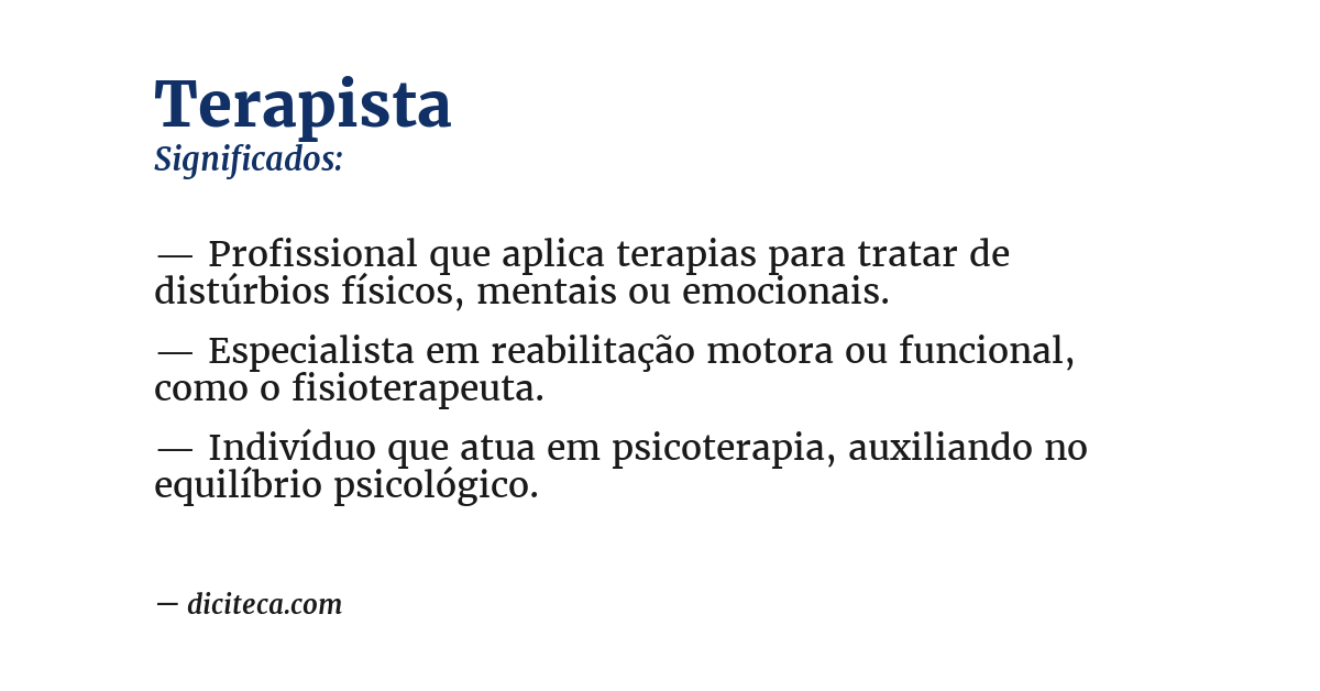 Significado de terapista