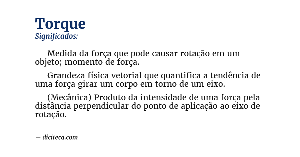 Significado de torque