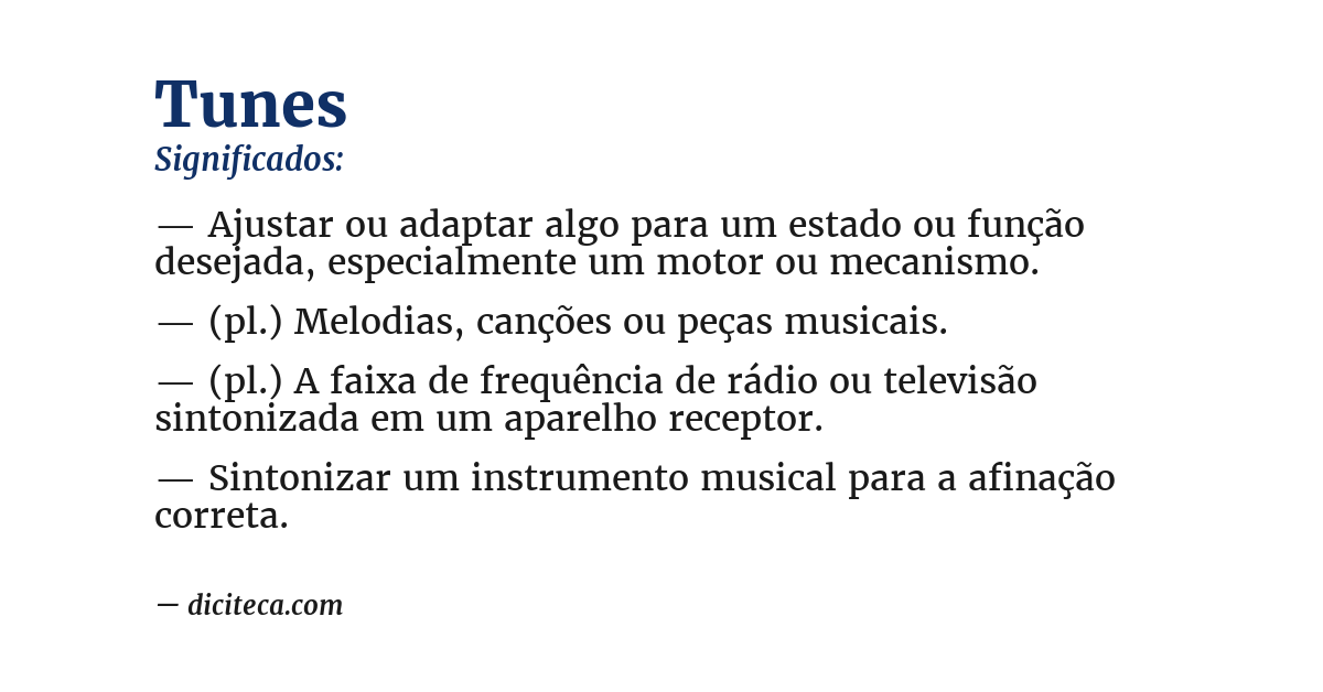 Significado de tunes