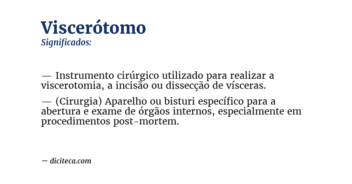 Significado de viscerótomo