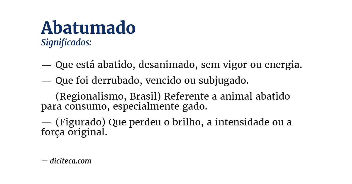 Significado de abatumado
