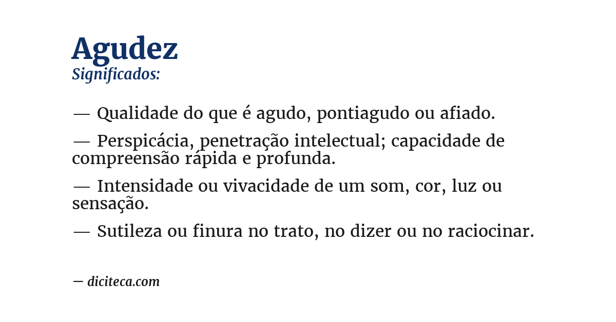 Significado de agudez