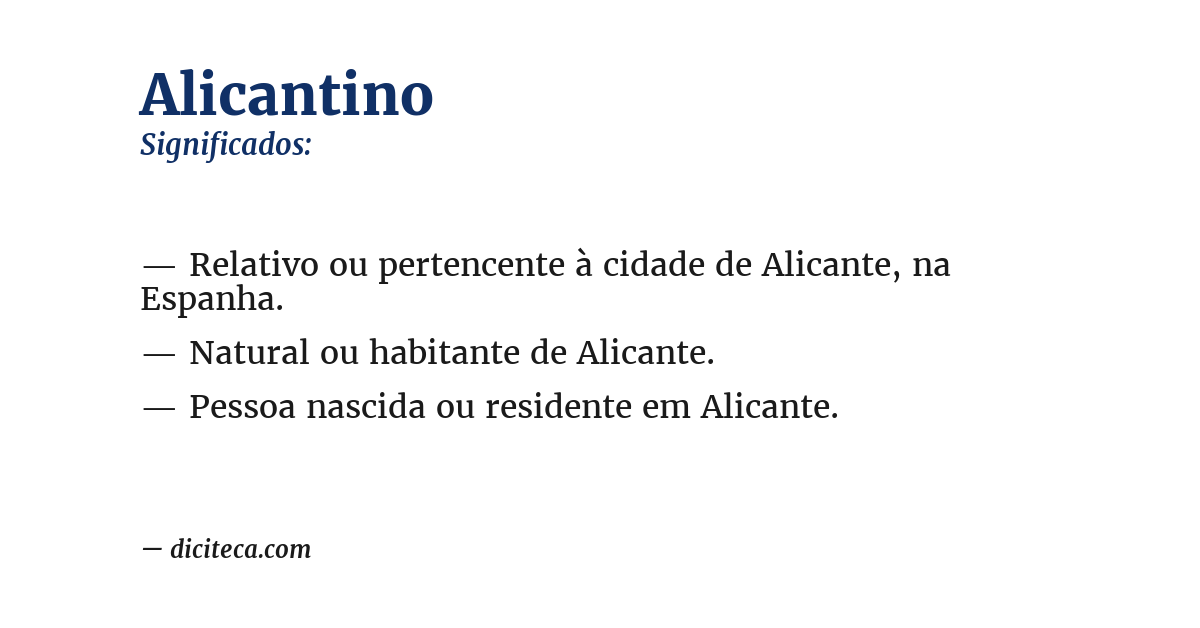 Significado de alicantino