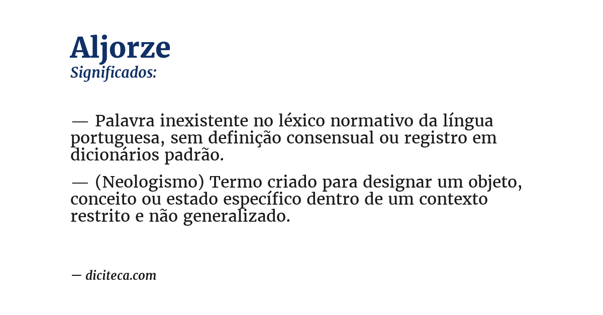 Significado de aljorze