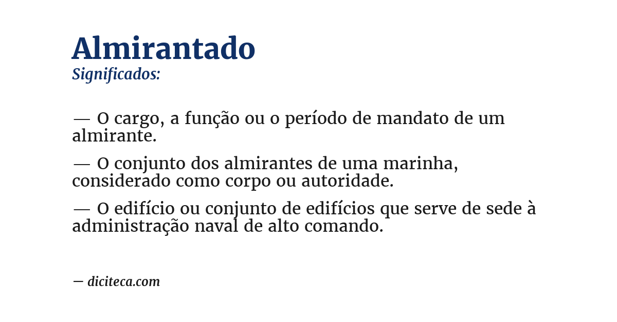 Significado de almirantado