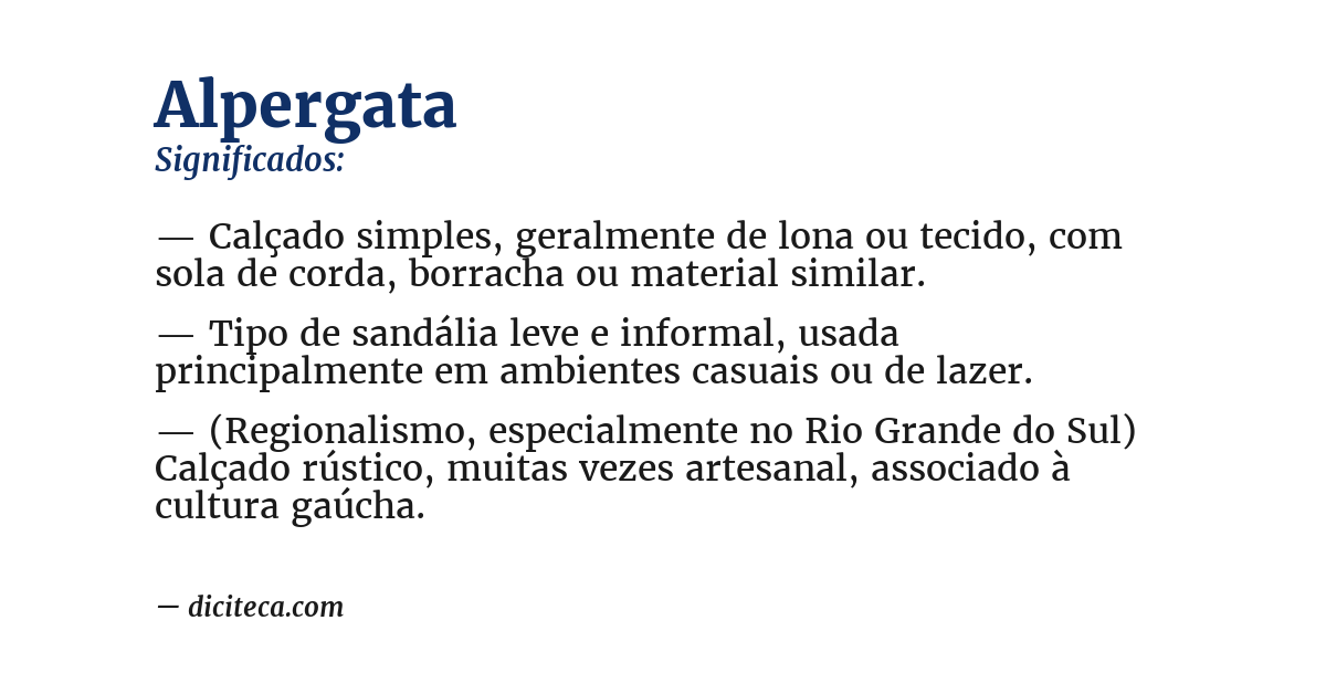 Significado de alpergata